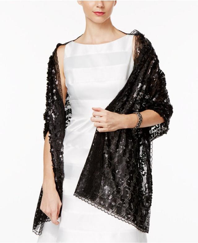 sequin evening wrap