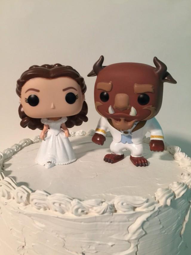 Beauty & The Beast Engagement Wedding Cake Topper 