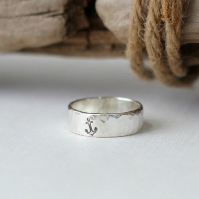 Mens Anchor Ring, Anchor Ring For Men, Mens Nautical Ring, Anchor Ring