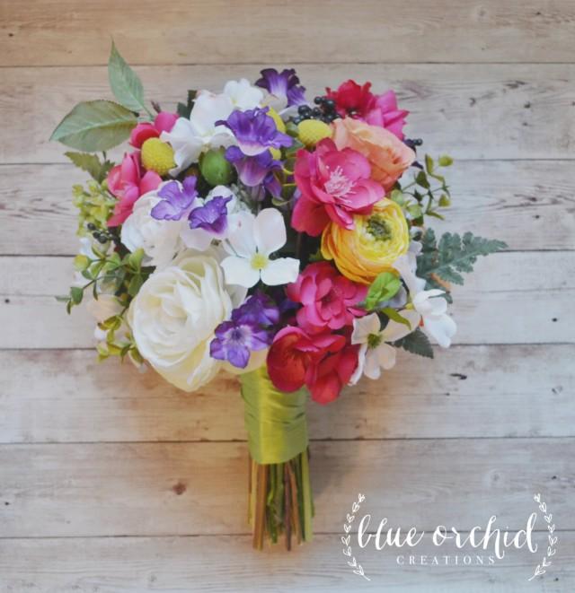 Spring Wildflower Wedding Bouquet