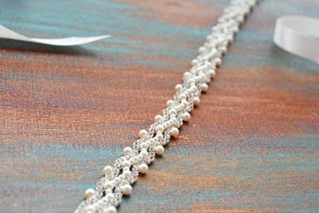 pearl wedding belts