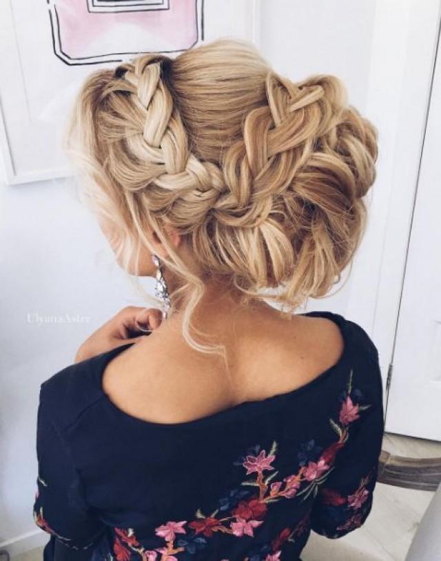 Hair Braided Messy Updo Wedding Hairstyle 2664150 Weddbook
