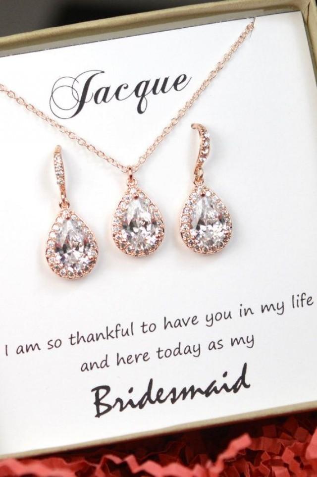 Personalized Bridesmaid Gift Rose Gold Bridesmaid