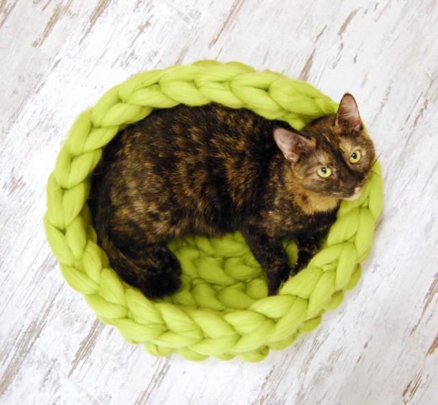 Chunky Cat Bed Merino Wool Cat Cave 100 Wool Cat House Cat Furniture Knitted Pet Bed Pet Accessories Cat Nest Chunky Wool Cat Bed 2665361 Weddbook