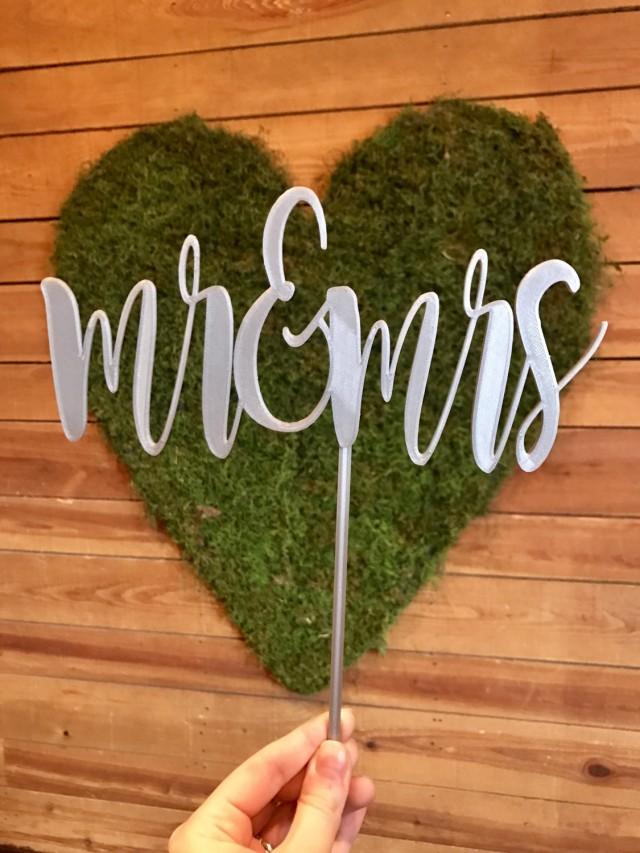 Mr Mrs Wedding Cake Topper 3d Printed Custom Cake Topper Cake