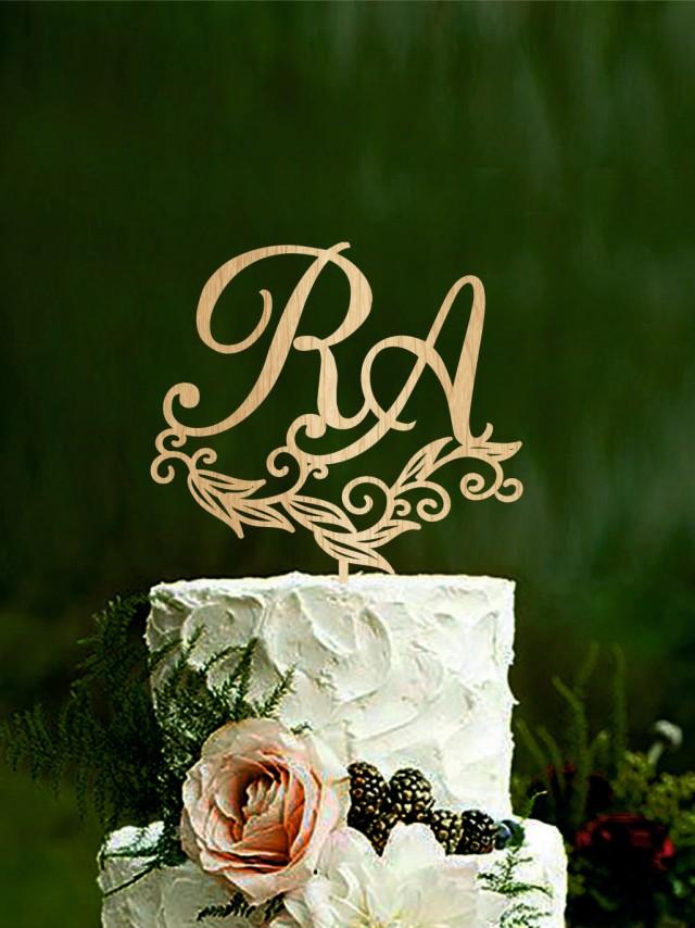 Wedding Cake Topper Initial Cake Toppers For Weddings Mr & Mrs Monogram