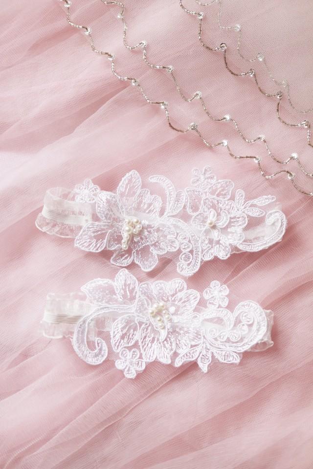 Wedding Garter Set Bridal Garter Belt Keepsake Garter Toss Garter