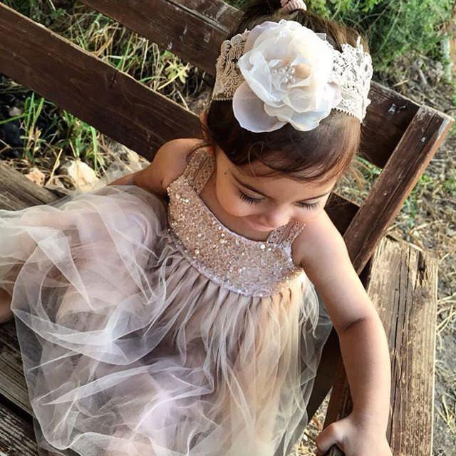 dusty rose baby girl dress