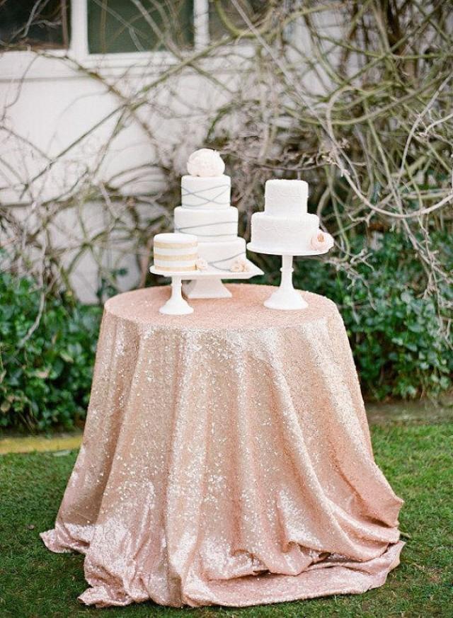 Sequin Tablecloth Blush Sequence Baby Shower Table Cloth