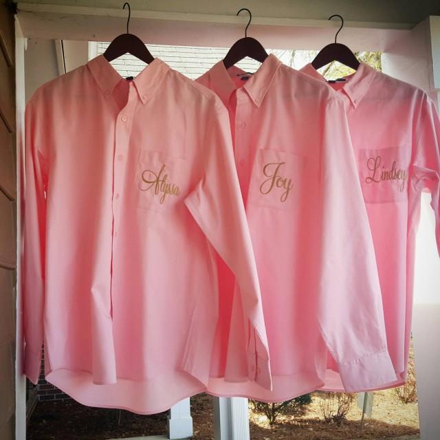 monogrammed oversized shirts