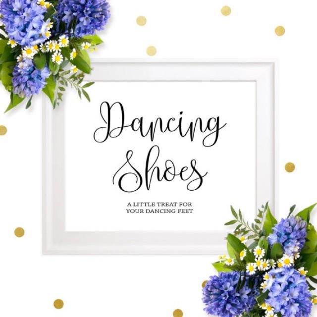 Dancing Shoes SignPrintable Chic Calligraphy Dancing ShoesDIY Wedding