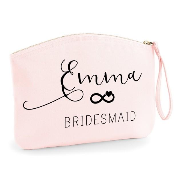 Personalised Beautiful Infinity Organic - Organic Makeup Bag Personalised Beautiful Infinity Organic - Organic Makeup Bag