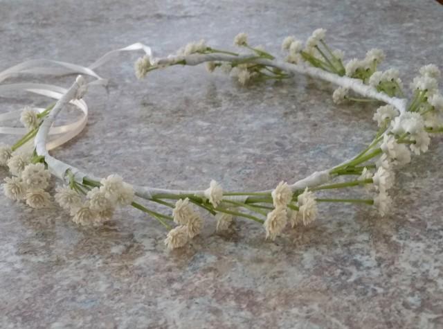 ivory hair accessories for flower girl