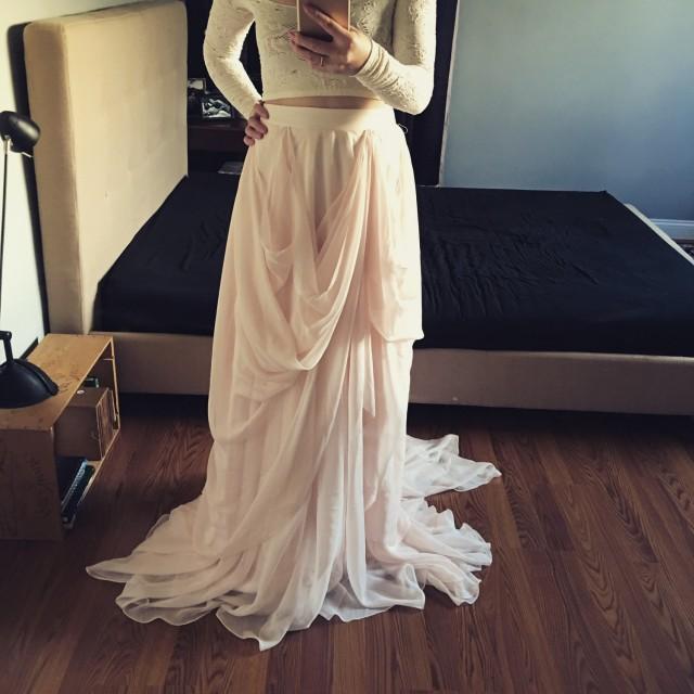 JoJoCustom Wedding SkirtChiffon Wedding SkirtBlush Wedding Skirt