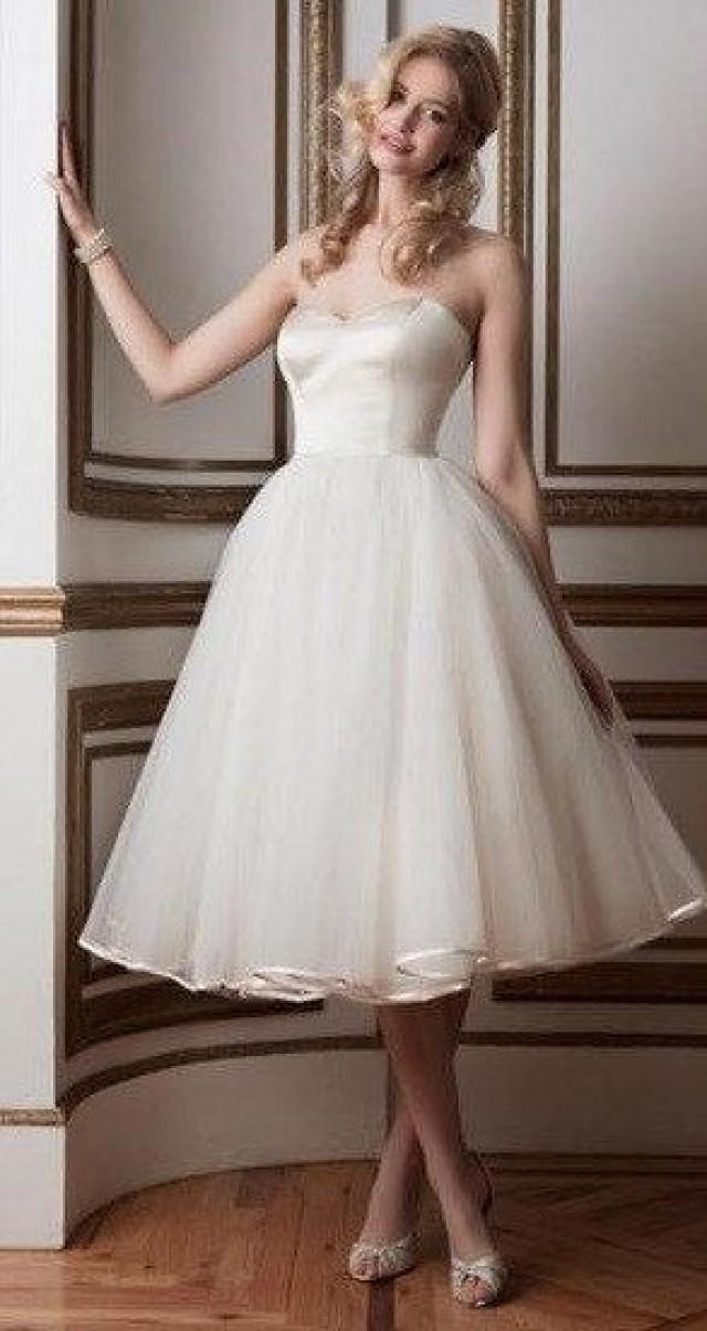 strapless-sweetheart-tea-length-tulle-wedding-dress-2675747-weddbook