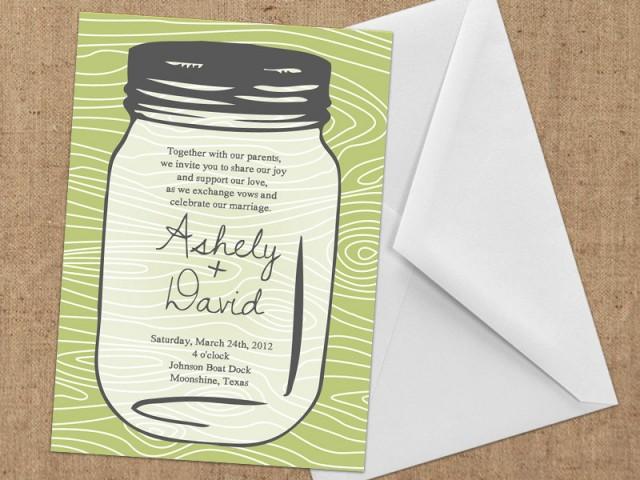 Invitation - Invitations - Mason Jar - DIY Printable #2675887 - Weddbook