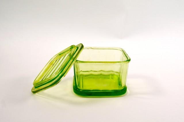 Vintage Glass Refrigerator Dish Square