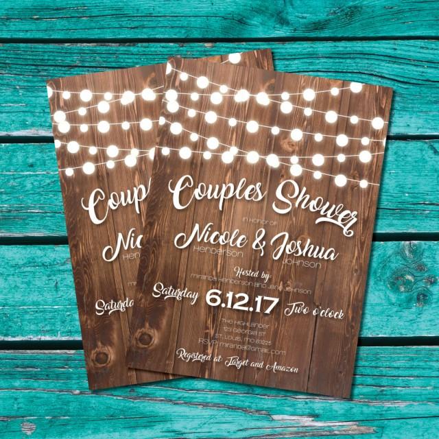 Couples Shower Invitation Bridal Shower Invite Rustic Shower Country