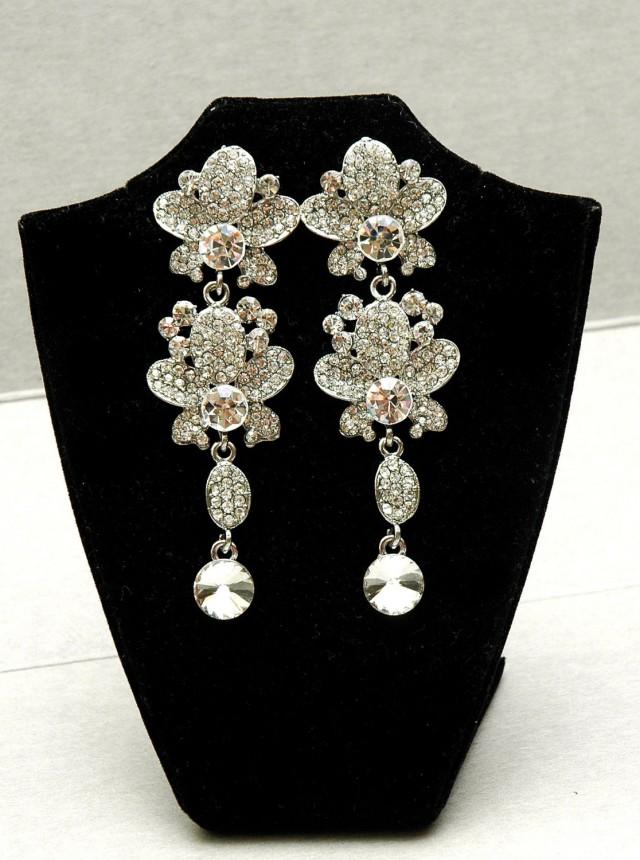 FREE SHIPPING Bridal Earrings Wedding Earrings Pearl Earring Chandelier