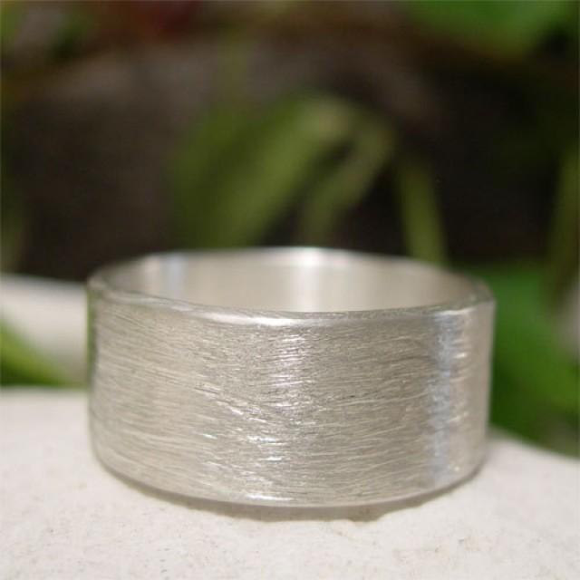 women's wide band silver rings