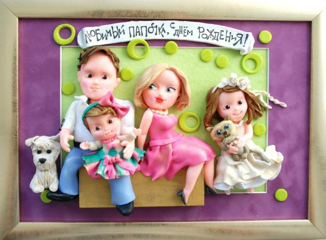Gift For Family Wall Decor Polymer Clay Sign Picture Gift For Family Wall Decor Polymer Clay Sign Picture Portrait Individual Order Father Husband Personalized 2677992