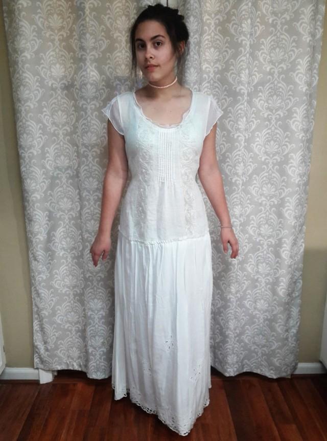 linen hippie wedding dress