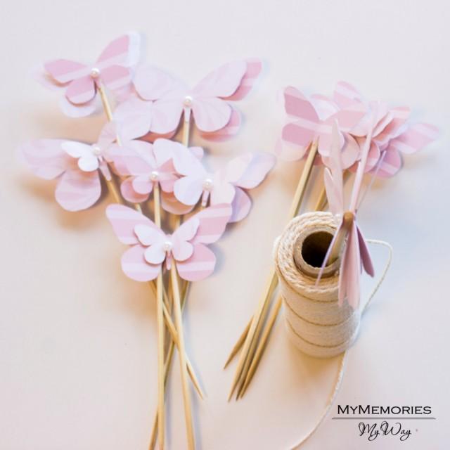 Butterfly Wedding Cupcake Topper Birthday, Baby Shower Bridal Shower