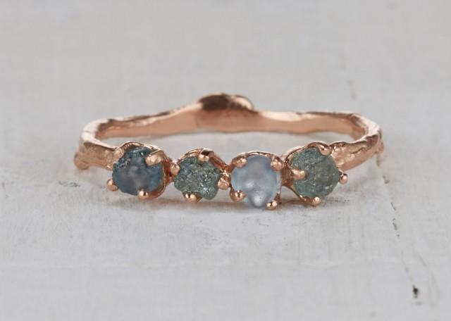 Twig Engagement Ring â Montana Sapphire Ring In Yellow Gold, White Gold, Rose Gold Or Platinum 
