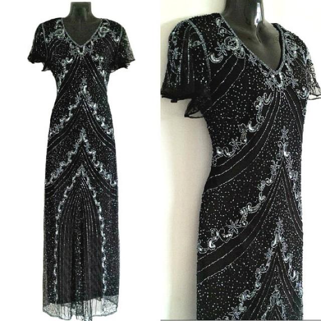 Diva Embellished Flapper Dress 1920s Great Gatsby Dress Downton