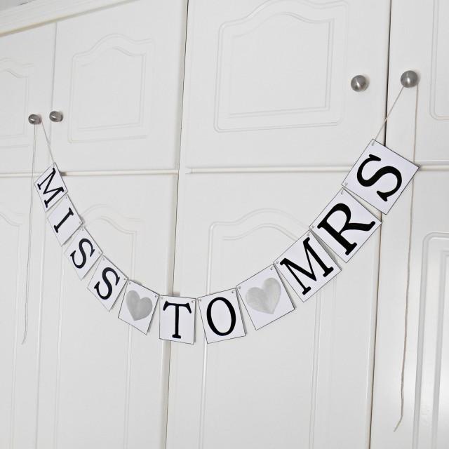 FREE SHIPPING, Miss To Mrs Banner, Bridal Shower Banner, Engagement ...