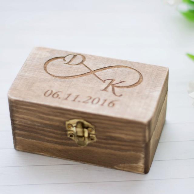 Wedding Ring Box Rustic Wedding Ring Holder Personalized Bearer Wedding