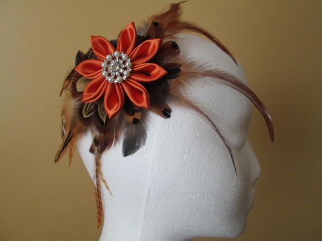 Fall Autumn Wedding Fascinator 