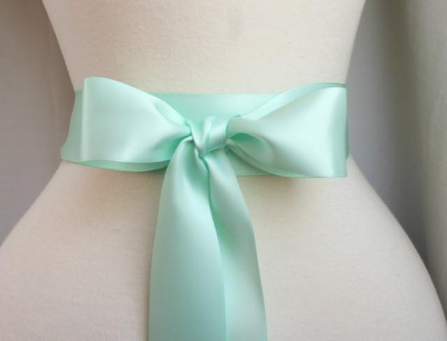 mint satin ribbon