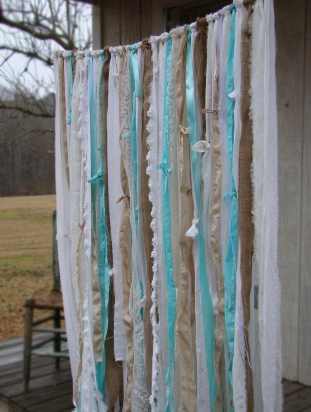 Wedding Garland Rustic Rag Garland Curtain Gypsy Boho Decor