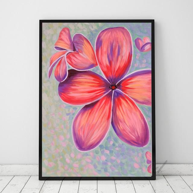 Large Art Print Plumeria Flowers Art Print Plumeria Art Plumeria Plant