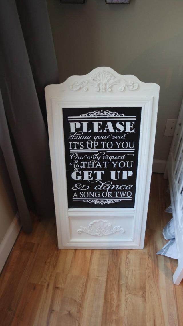 Wedding Easel, Shabby Chic Wedding, Wedding Chalkboard Easel, Wedding