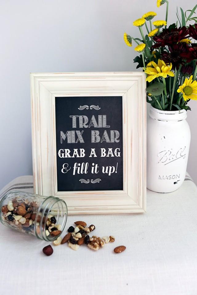 8x10 Instant Download Trail Mix Bar Wedding Favor Candy Bar