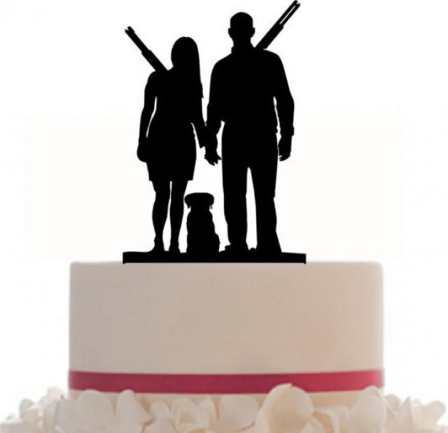 Wedding Cake Topper Groom And Bride Gun Lovers Removable Spikes And