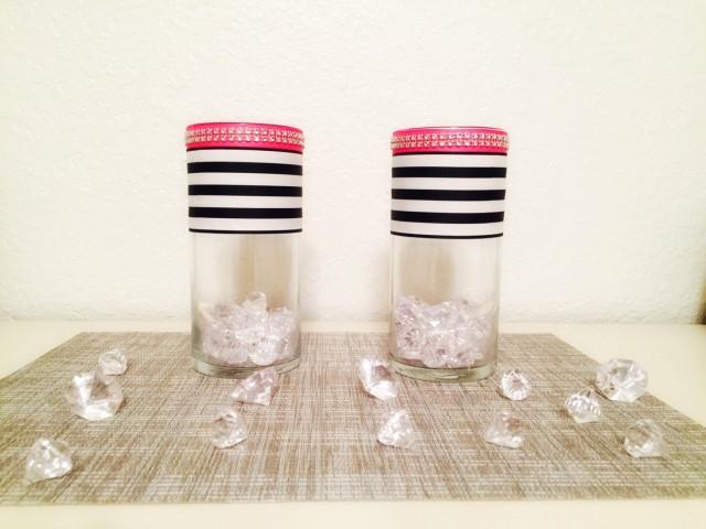 Kate Spade Inspired Glass Cylinder Vases Bling Vases Wedding