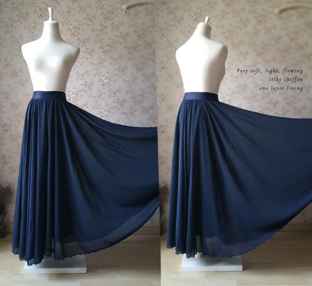 chiffon maxi skirt bridesmaid