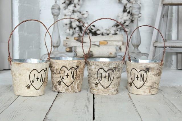 birch flower girl basket