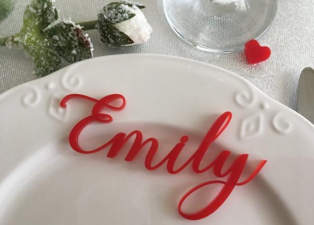 Laser Cut Names Wedding Table Place Guest Setting Place