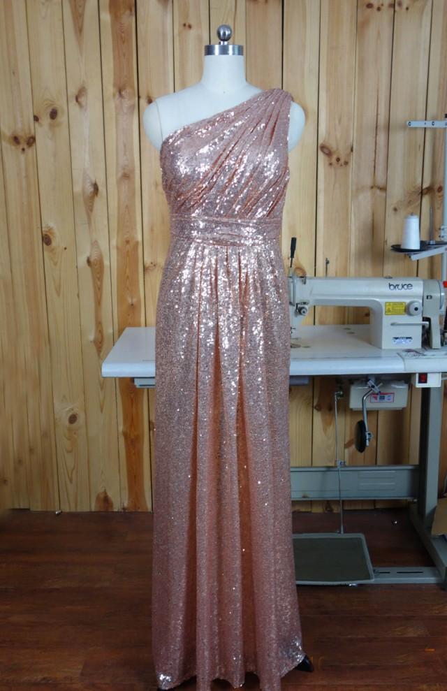 one shoulder sequin bridesmaid dress