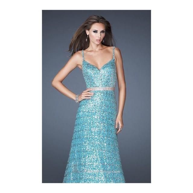 la femme multicolor sequin gown