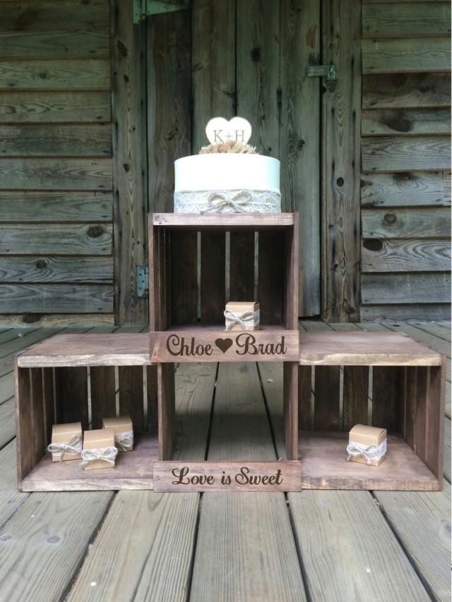 Rustic Wedding Cupcake Stand, Crate Cupcake Stand, Wood Cupcake Stand