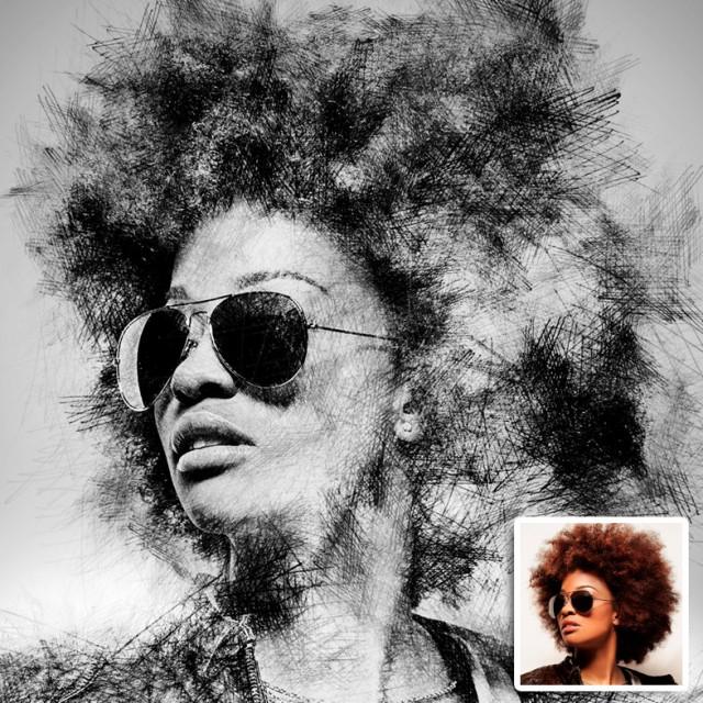 Custom Sketch Portrait, Drawn From Photo, Pop Art Sketches, Popart