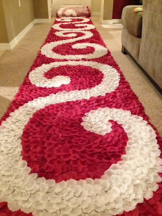 Burgundy Red Aisle Runner, Red Rose Petal Swirl Aisle Runner, Wedding Aisle Runner, Petal Aisle