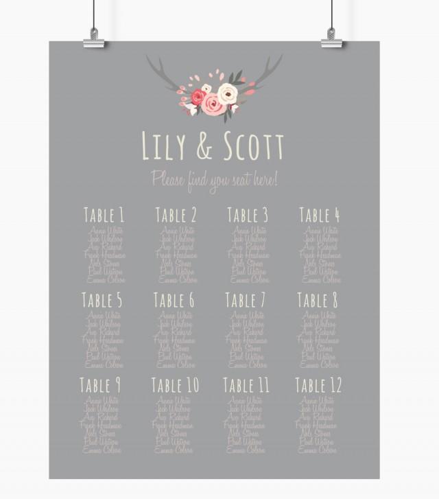 Wedding Seating Chart Printable Seating Chart Find Your Seat Sign