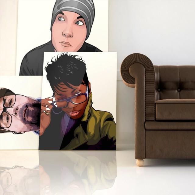 Custom Cartoon Portrait From Photo Pop Art Comic Popart Custom 