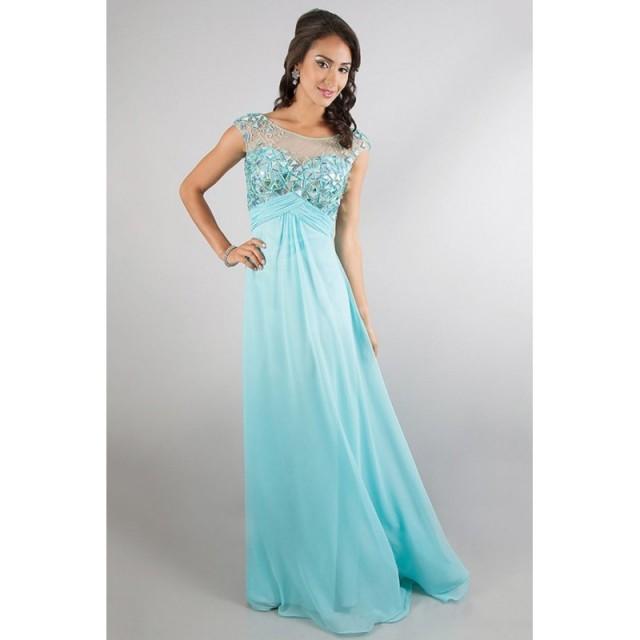 2017 Lovely Scoop A Line Prom Dresses Neckline With Rhinestone&Sequins Open Back Chiffon Online